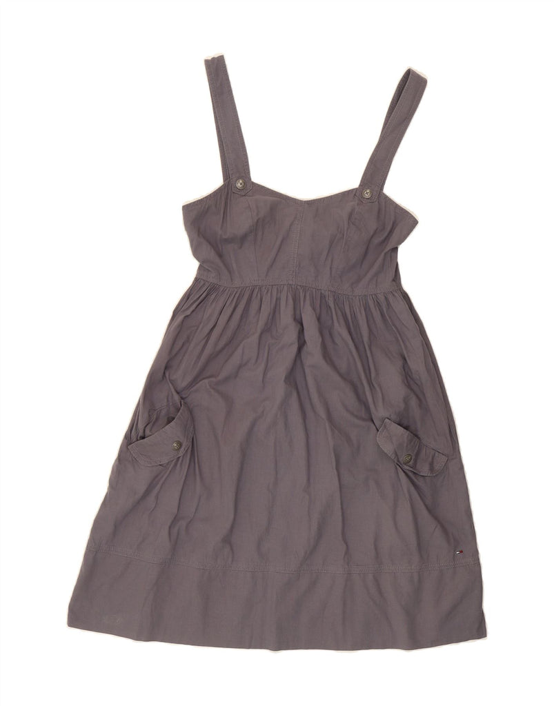 TOMMY HILFIGER Womens Heritage Sleeveless A-Line Dress UK 10 Small Grey Vintage Tommy Hilfiger and Second-Hand Tommy Hilfiger from Messina Hembry 