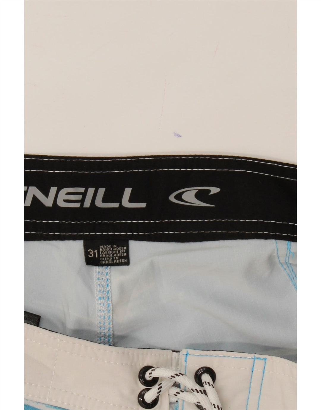 O'NEILL Mens Swimming Shorts Medium  Blue Striped Polyester Vintage O'Neill and Second-Hand O'Neill from Messina Hembry 