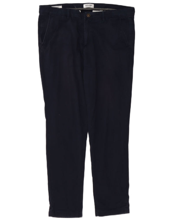 Jack & Jones Mens Marco Slim Fit Chino Trousers W36 L34 Navy Blue