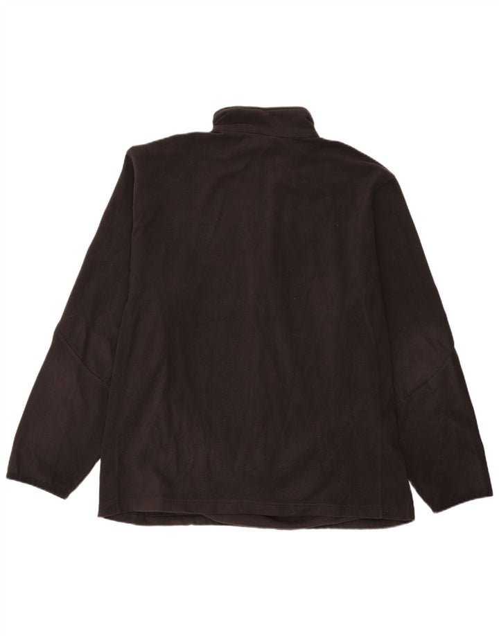 Adidas Mens Zip Neck Fleece Jumper XL Black Polyester