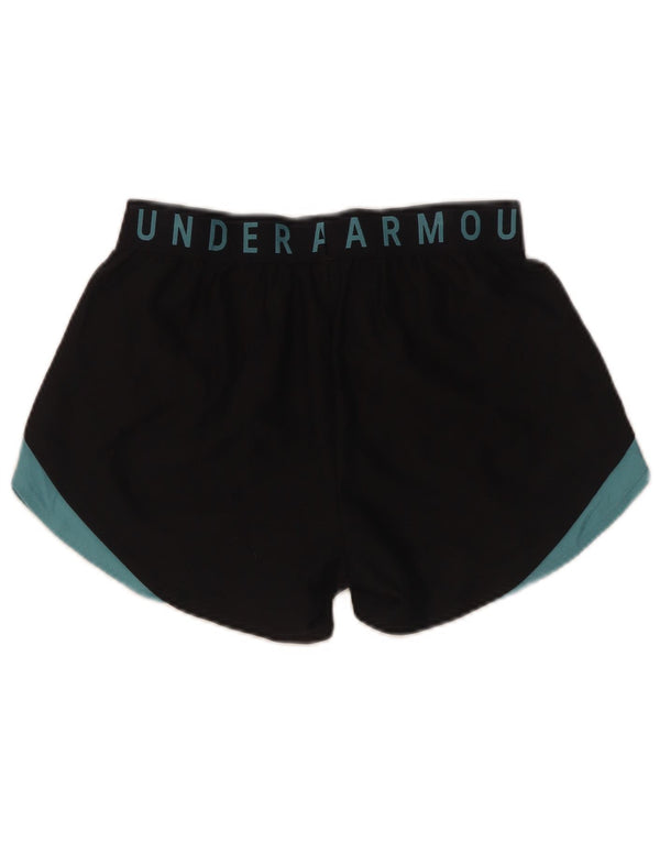 Under Armour Womens Heat Gear Sport Shorts UK 6 XS Black Colourblock