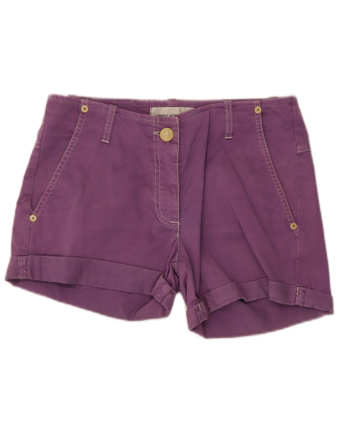 Daniele Alessandrini Womens Hot Pants W27 Small Purple Cotton