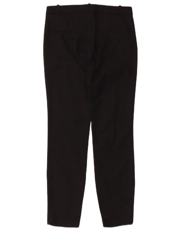 Zara Womens Slim Chino Trousers EU 36 XS W26 L27 Black Cotton