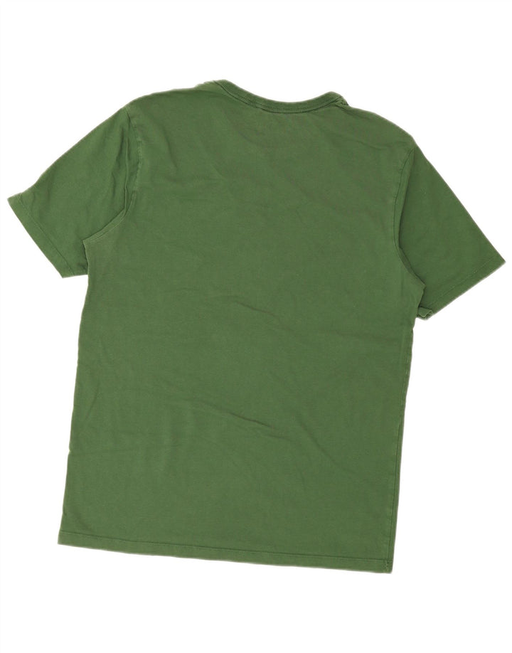 Champion Mens Graphic T-Shirt Top Large Green Cotton
