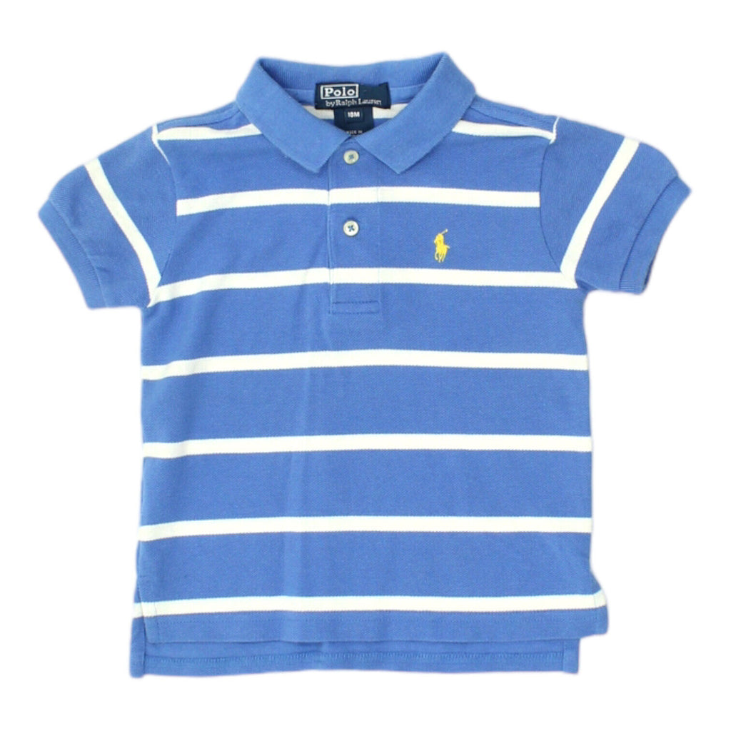 Polo Ralph Lauren Boys Blue Polo Shirt | Vintage Kids Designer Sports Casual VTG | Vintage Messina Hembry | Thrift | Second-Hand Messina Hembry | Used Clothing | Messina Hembry 