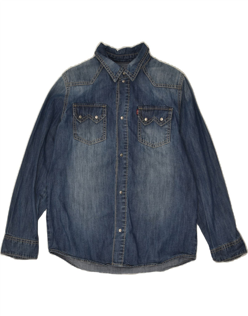 LEVI'S Boys Denim Shirt 11-12 Years Blue Cotton | Vintage Levi's | Thrift | Second-Hand Levi's | Used Clothing | Messina Hembry 