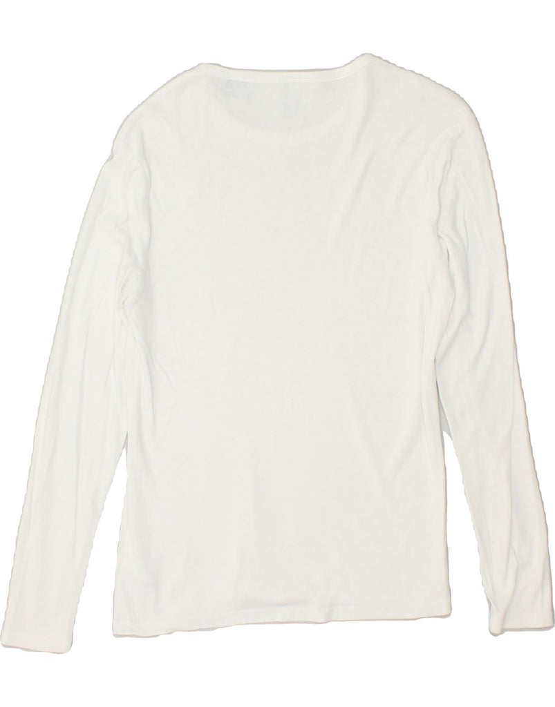 G-STAR Womens Top Long Sleeve UK 14 Medium White Cotton Vintage G-Star and Second-Hand G-Star from Messina Hembry 