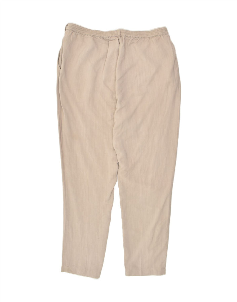 MARELLA Womens Pegged Chino Trousers UK 10 Small W30 L28  Beige Viscose | Vintage Marella | Thrift | Second-Hand Marella | Used Clothing | Messina Hembry 