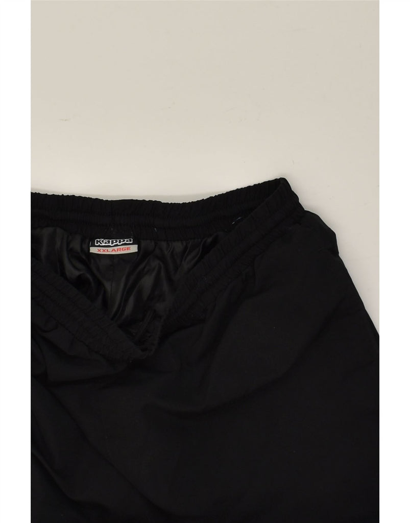 KAPPA Mens Tracksuit Trousers 2XL Black Polyester | Vintage Kappa | Thrift | Second-Hand Kappa | Used Clothing | Messina Hembry 