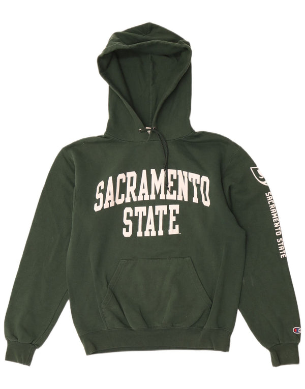 Champion Mens Sacramento Graphic Hoodie Jumper Small Green
