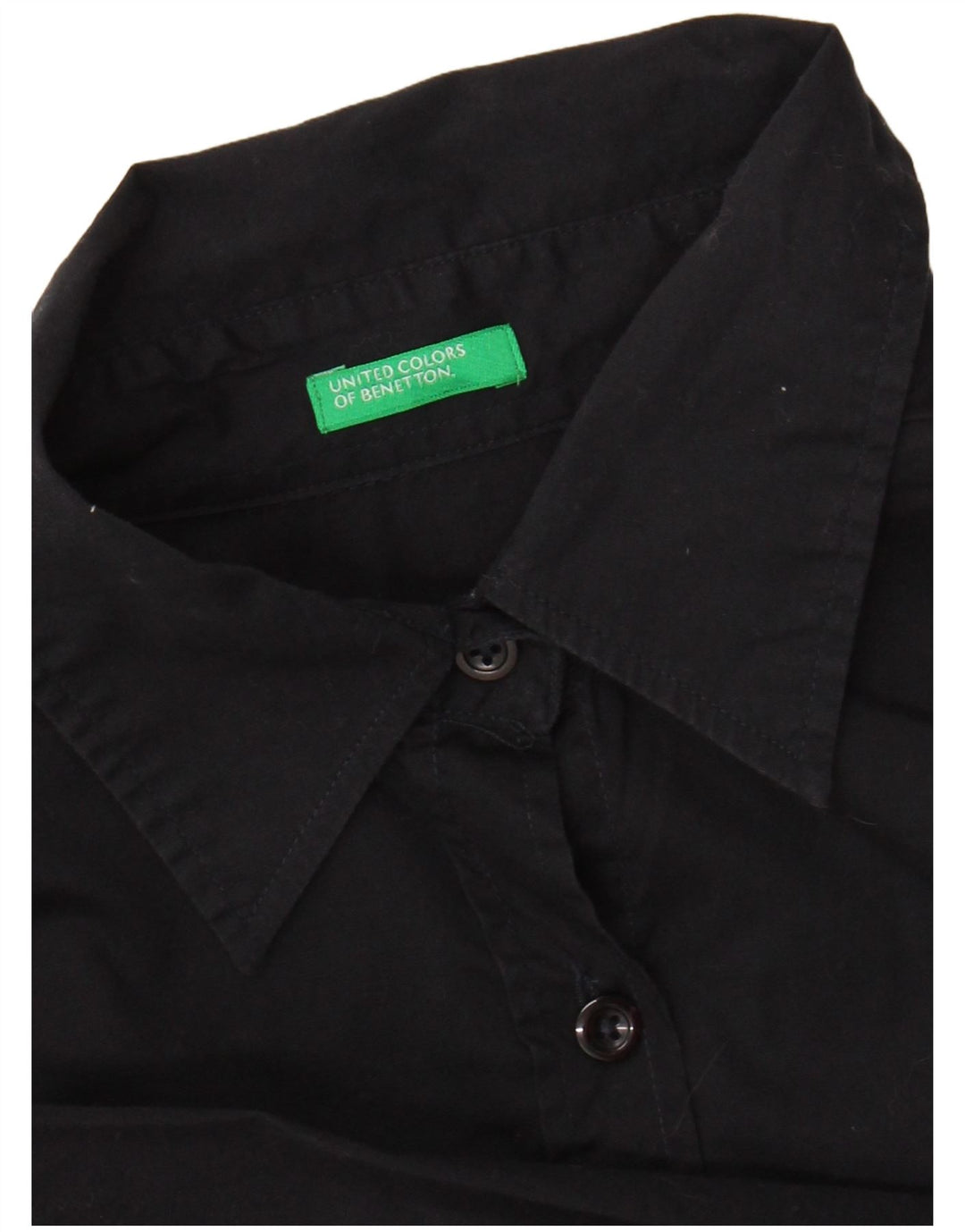 BENETTON Womens Shirt UK 12 Medium Black