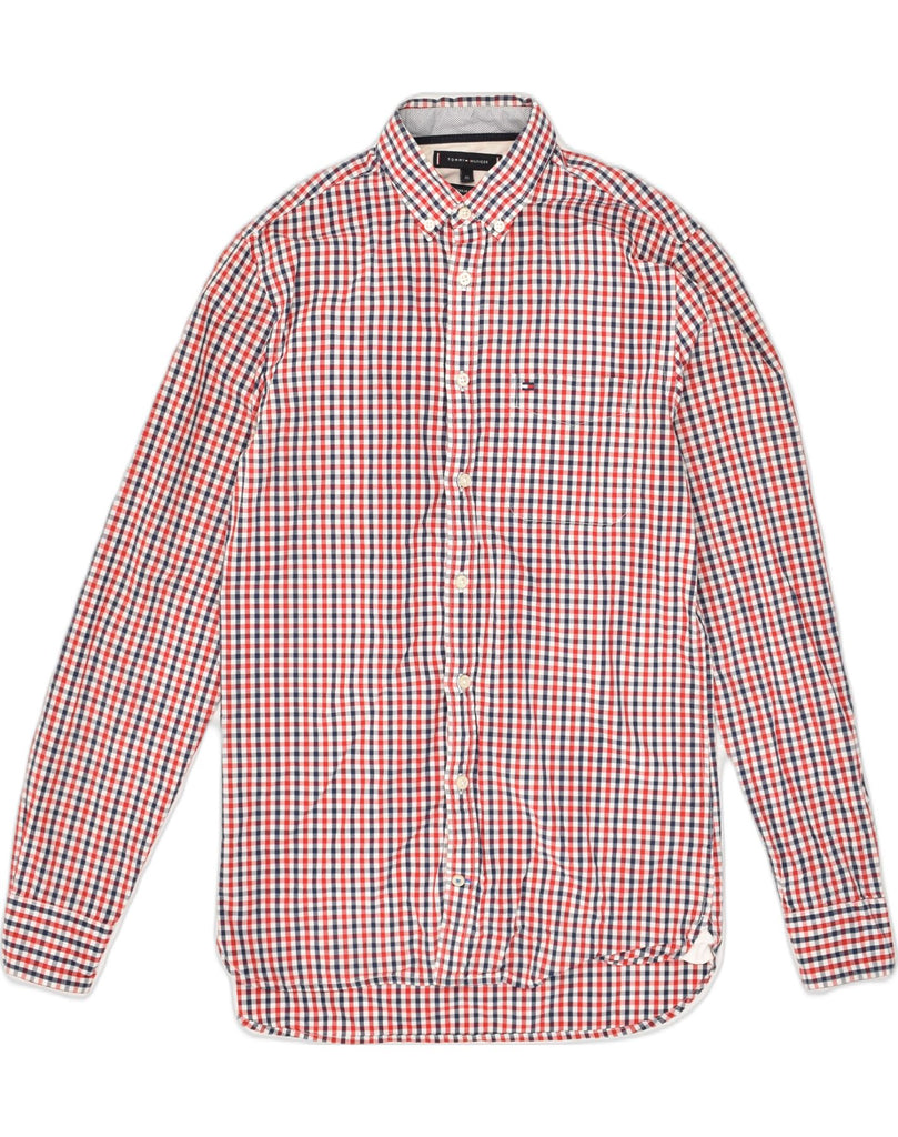 TOMMY HILFIGER Mens Regular Fit Shirt XS Red Gingham Cotton | Vintage Tommy Hilfiger | Thrift | Second-Hand Tommy Hilfiger | Used Clothing | Messina Hembry 