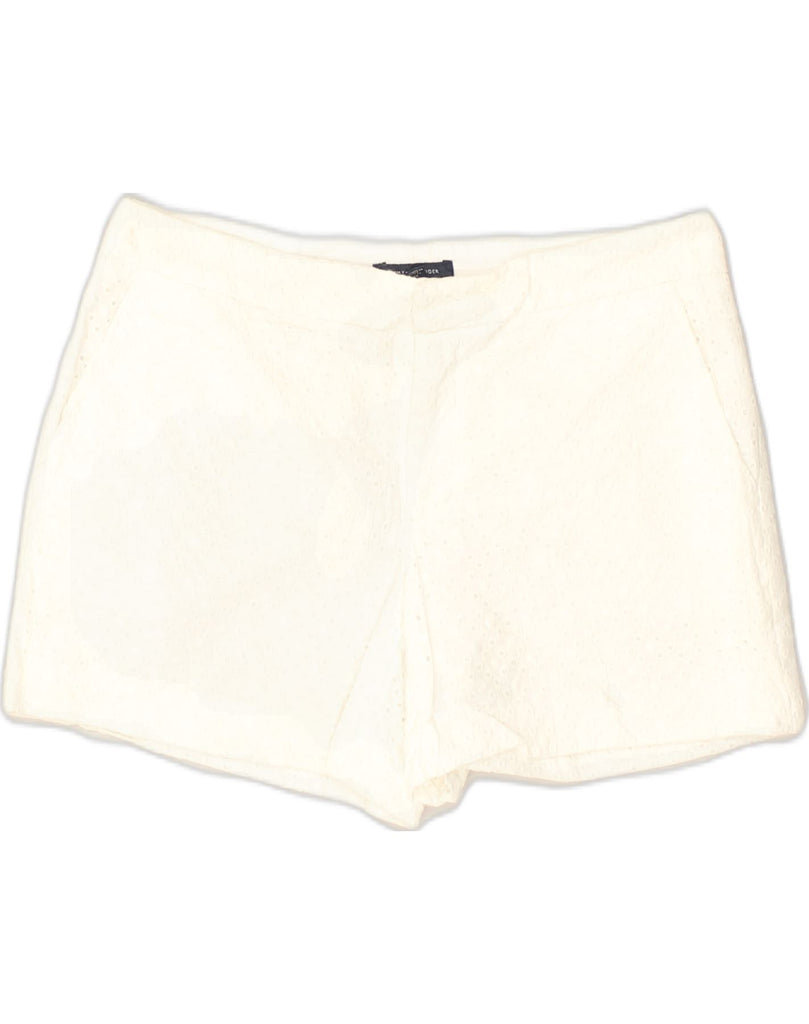 TOMMY HILFIGER Womens Chino Shorts US 4 Small W30  White Cotton | Vintage Tommy Hilfiger | Thrift | Second-Hand Tommy Hilfiger | Used Clothing | Messina Hembry 