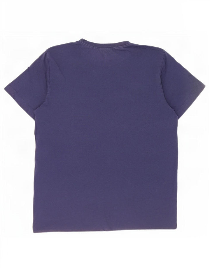 Nike Womens T-Shirt Top UK 14 Medium Navy Blue Cotton