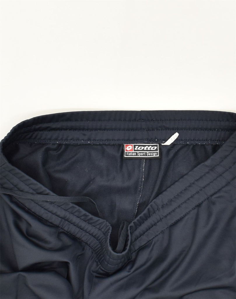 LOTTO Mens Tracksuit Trousers Large Navy Blue Polyester | Vintage Lotto | Thrift | Second-Hand Lotto | Used Clothing | Messina Hembry 