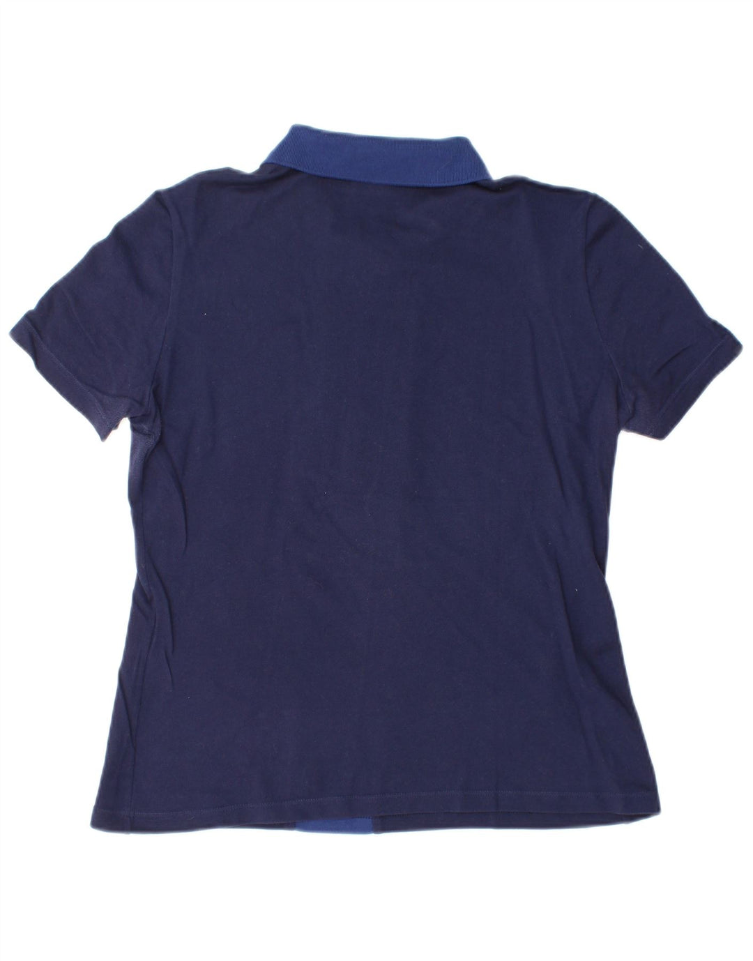 LACOSTE Womens Polo Shirt Size 40 Medium Navy Blue Colourblock Cotton