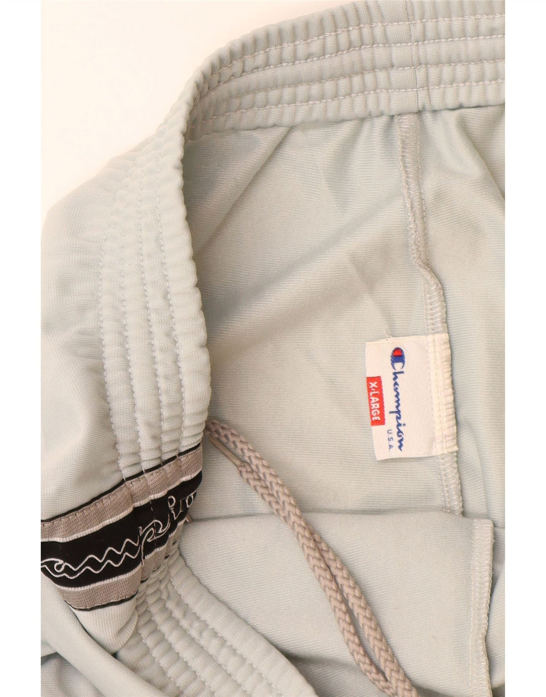 CHAMPION Mens USA Graphic Tracksuit Trousers XL  Off White Polyester