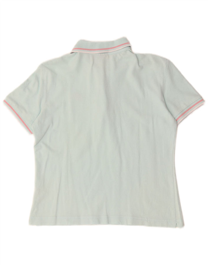 Lotto Womens Polo Shirt UK 14 Large Blue Cotton