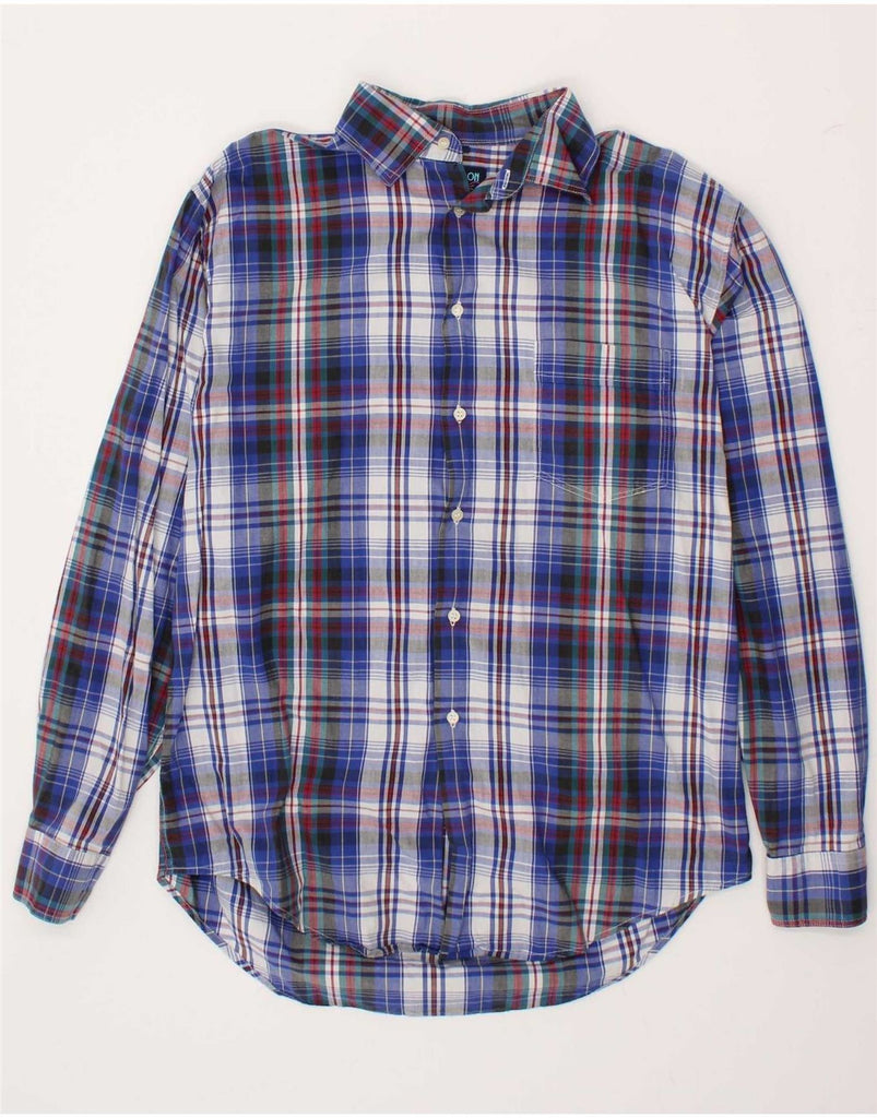 BALLOON Mens Shirt Size 41 Medium Blue Check Cotton Vintage Balloon and Second-Hand Balloon from Messina Hembry 