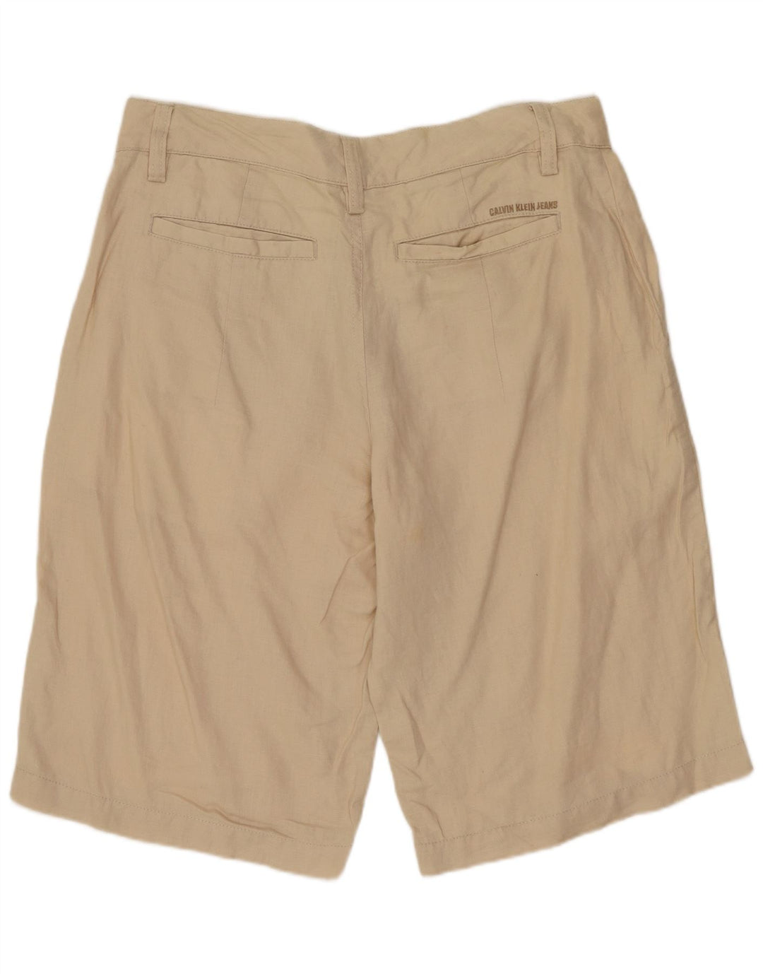 CALVIN KLEIN Mens Chino Shorts W31 Medium  Beige Linen