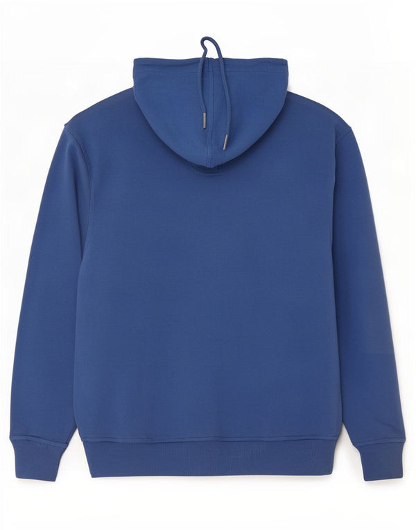 Champion Mens Graphic Hoodie Jumper Medium Blue Cotton