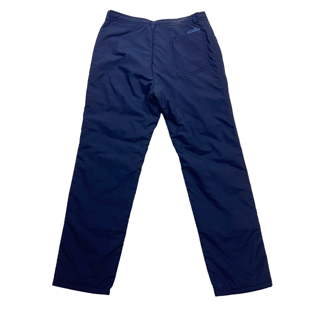 Ellesse Padded Nylon Trousers | Vintage Luxury High End Navy Blue Ski Pants VTG | Vintage Messina Hembry | Thrift | Second-Hand Messina Hembry | Used Clothing | Messina Hembry 