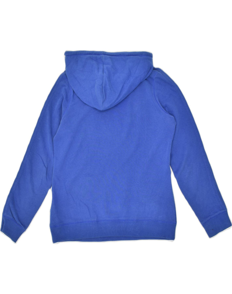 ADIDAS Womens Graphic Hoodie Jumper UK 14 Medium Blue Cotton | Vintage Adidas | Thrift | Second-Hand Adidas | Used Clothing | Messina Hembry 