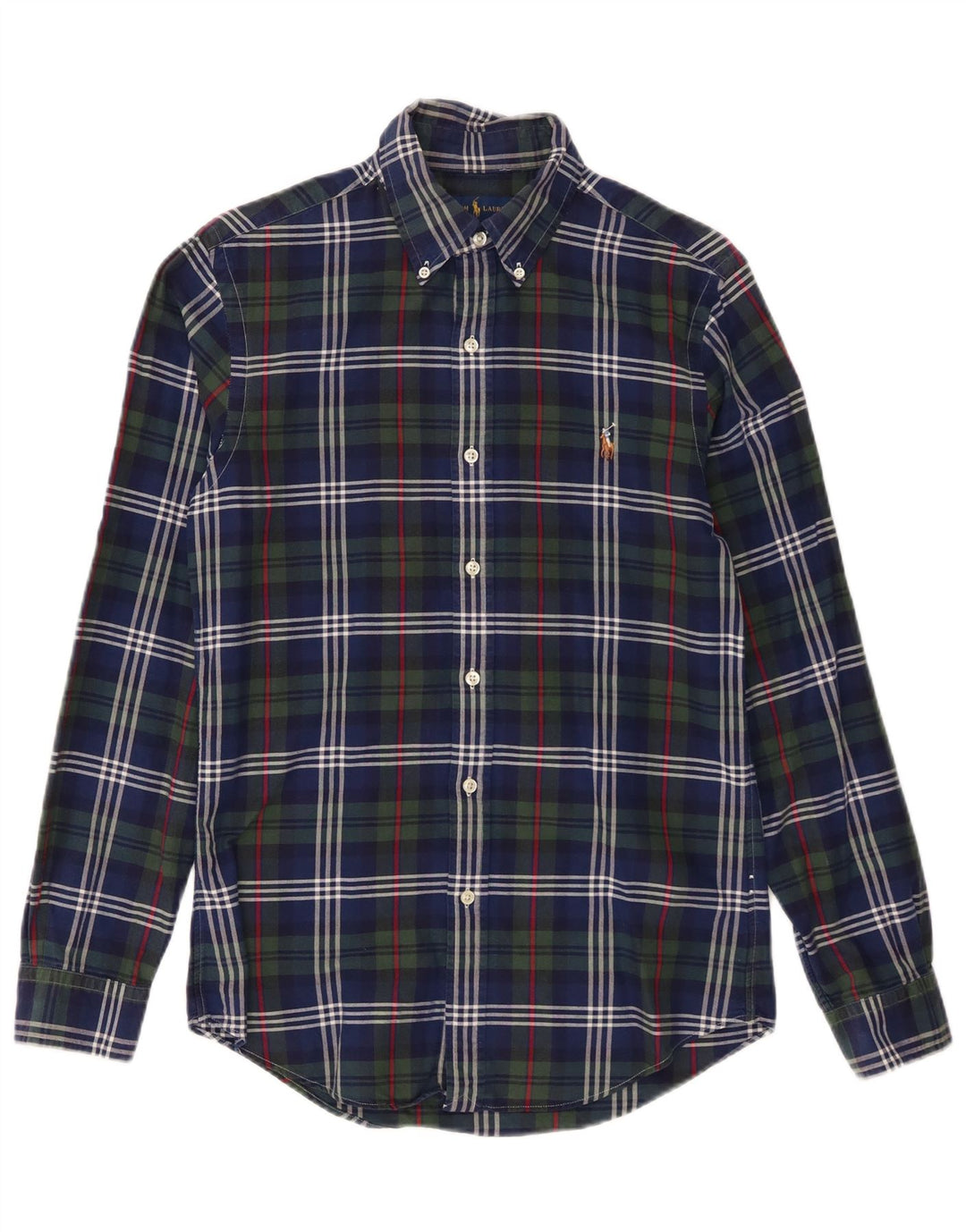 Ralph Lauren Mens Slim Fit Shirt Small Multicoloured Plaid Cotton