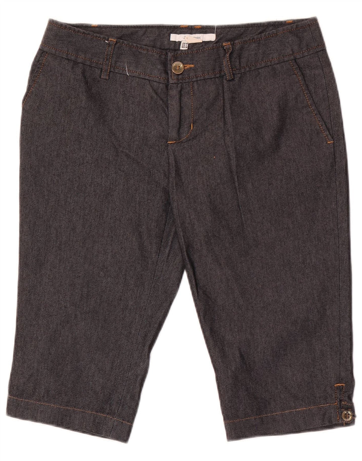 Zara Womens Bermuda Chino Shorts EU 40 Medium W30 Black Cotton