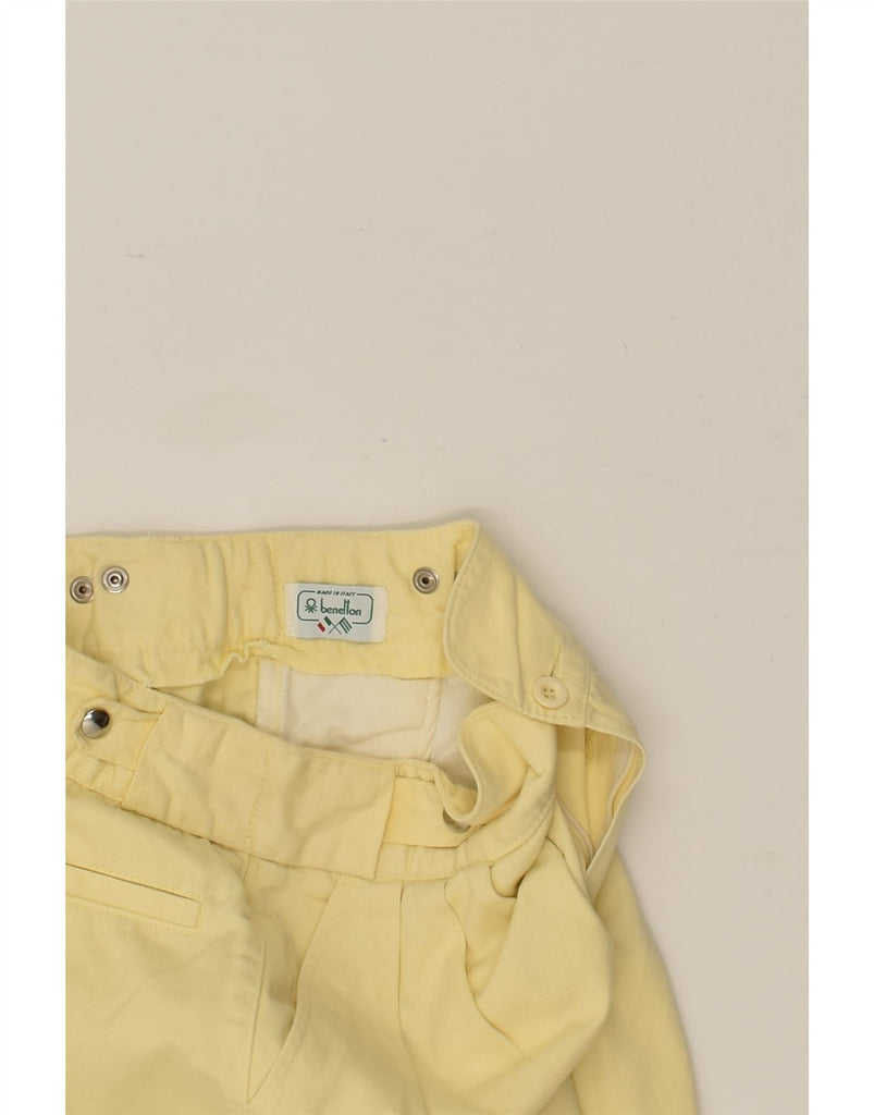 BENETTON Womens High Waist Casual Shorts IT 46 Large W26 Yellow | Vintage Benetton | Thrift | Second-Hand Benetton | Used Clothing | Messina Hembry 