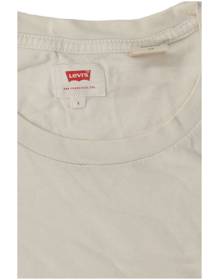 Levi's Mens T-Shirt Top Large White