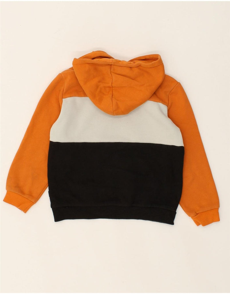 PUMA Boys Graphic Hoodie Jumper 5-6 Years Orange Colourblock | Vintage Puma | Thrift | Second-Hand Puma | Used Clothing | Messina Hembry 