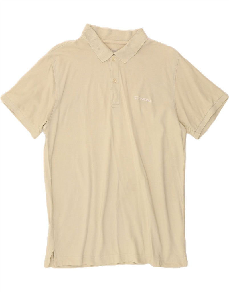 LOTTO Womens Polo Shirt UK 18 XL Beige Cotton Vintage Lotto and Second-Hand Lotto from Messina Hembry 