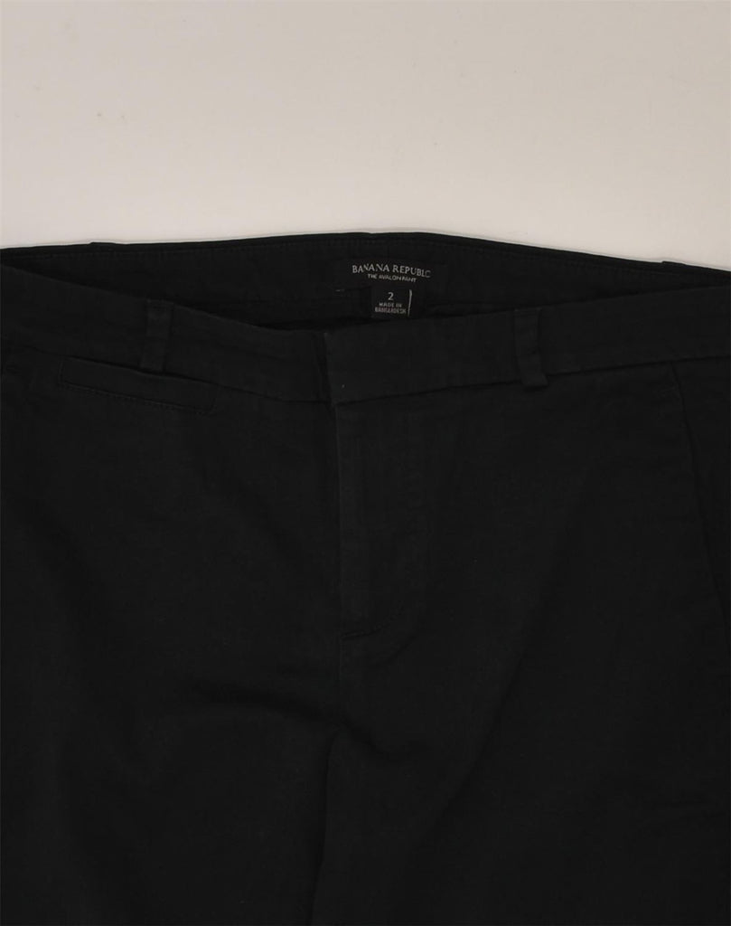 BANANA REPUBLIC Womens Slim Chino Trousers US 2 XS W30 L25  Black Cotton | Vintage Banana Republic | Thrift | Second-Hand Banana Republic | Used Clothing | Messina Hembry 