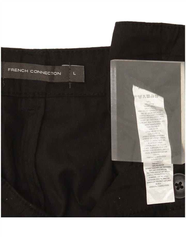 French Connection Mens Cargo Shorts Large W36 Black Cotton