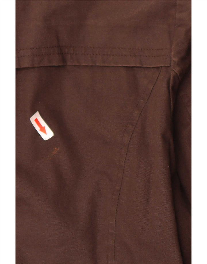 Zara Womens Utility Jacket UK 14 Large Brown Cotton