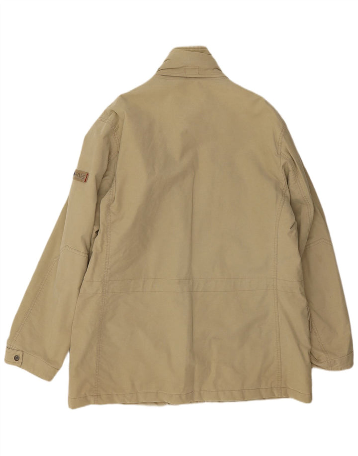 Gas Mens Utility Jacket UK 40 Large Beige Cotton