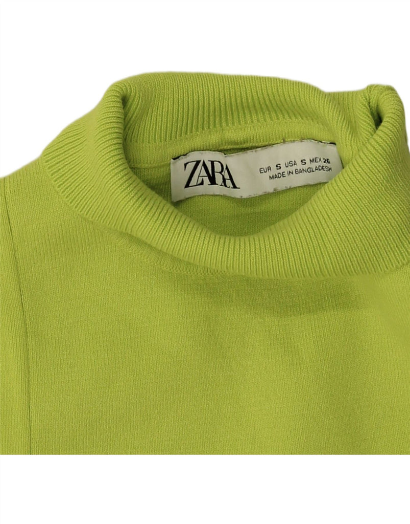 ZARA Womens Crop Vest Tank Top UK 8 Small Green Vintage Zara and Second-Hand Zara from Messina Hembry 