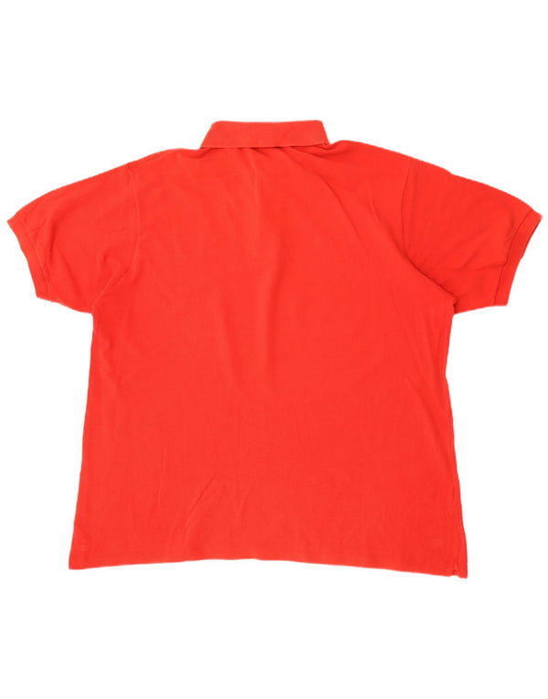 Lacoste Mens Polo Shirt Size 7 2XL Red Cotton