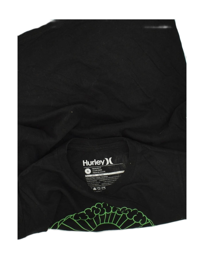 HURLEY Mens Premium Fit Graphic T-Shirt Top Small Black Cotton | Vintage Hurley | Thrift | Second-Hand Hurley | Used Clothing | Messina Hembry 