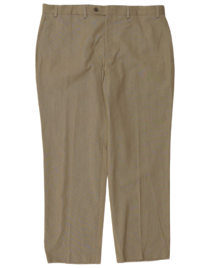 RALPH LAUREN Mens Straight Suit Trousers W38 L30 Beige Polyester