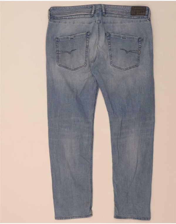 Diesel Mens Belther Regular Slim Tapered Jeans W40 L32 Blue Cotton