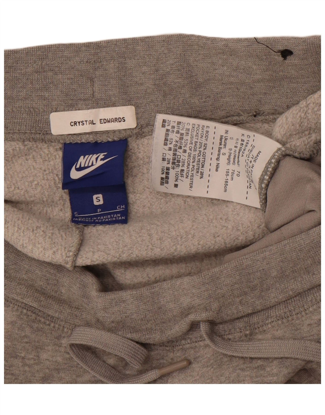 NIKE Mens Tracksuit Trousers Joggers Small  Grey Cotton