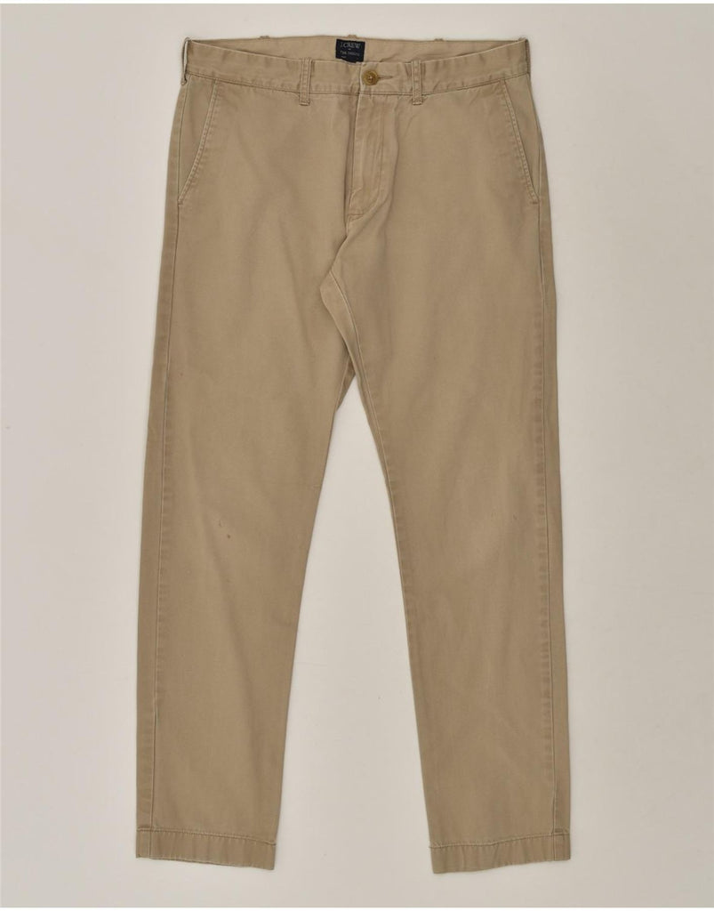 J. CREW Mens The Driggs Slim Chino Trousers W31 L32 Beige Cotton | Vintage J. Crew | Thrift | Second-Hand J. Crew | Used Clothing | Messina Hembry 