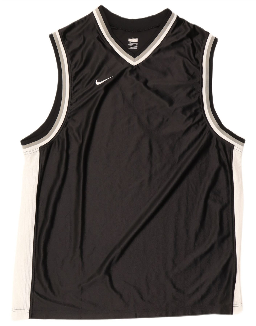 Nike Mens Vest Top UK 47/48 2XL Black Colourblock Polyester