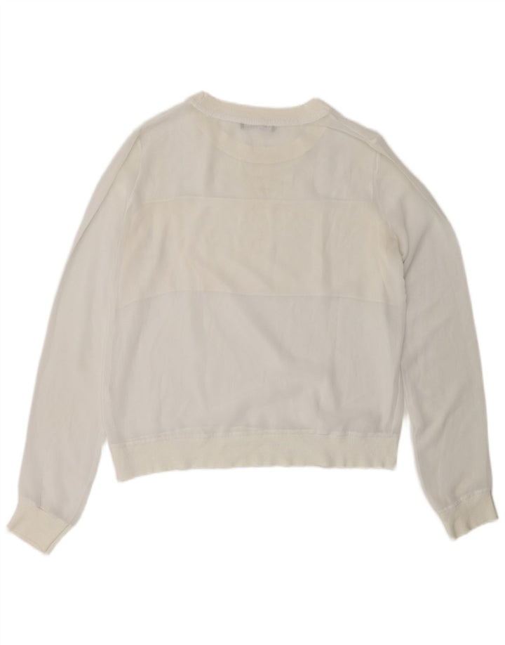Zara Womens Sweatshirt Jumper UK 10 Small White