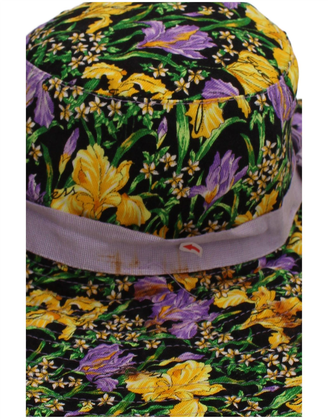 Guess Womens Graphic Bucket Hat Medium Multicoloured Floral Cotton Bohemian