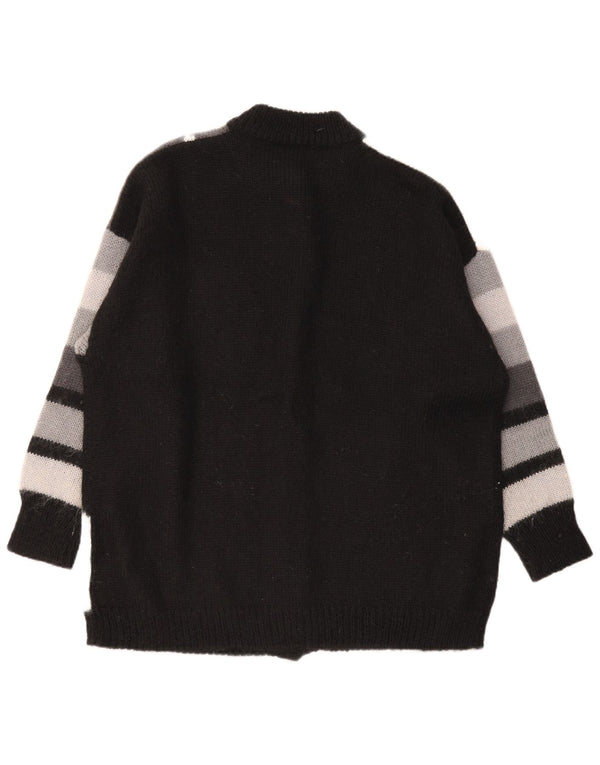 C&A Womens Canda Oversized Cardigan Sweater UK 18 XL Grey Geometric Acrylic