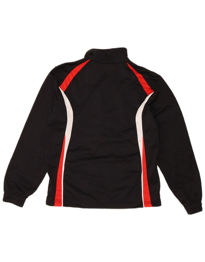 Umbro Boys Tracksuit Top Jacket 13-14 Years XL Black Colourblock Polyester