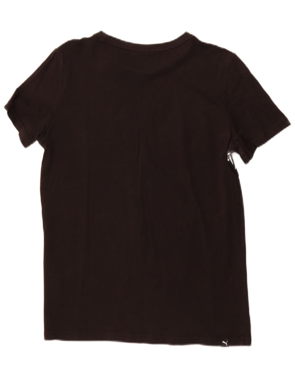 PUMA Boys Graphic T-Shirt Top 13-14 Years Black Cotton